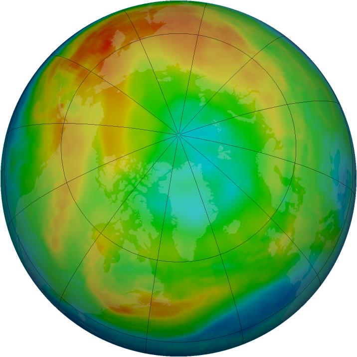 Arctic ozone map for 28 December 2000